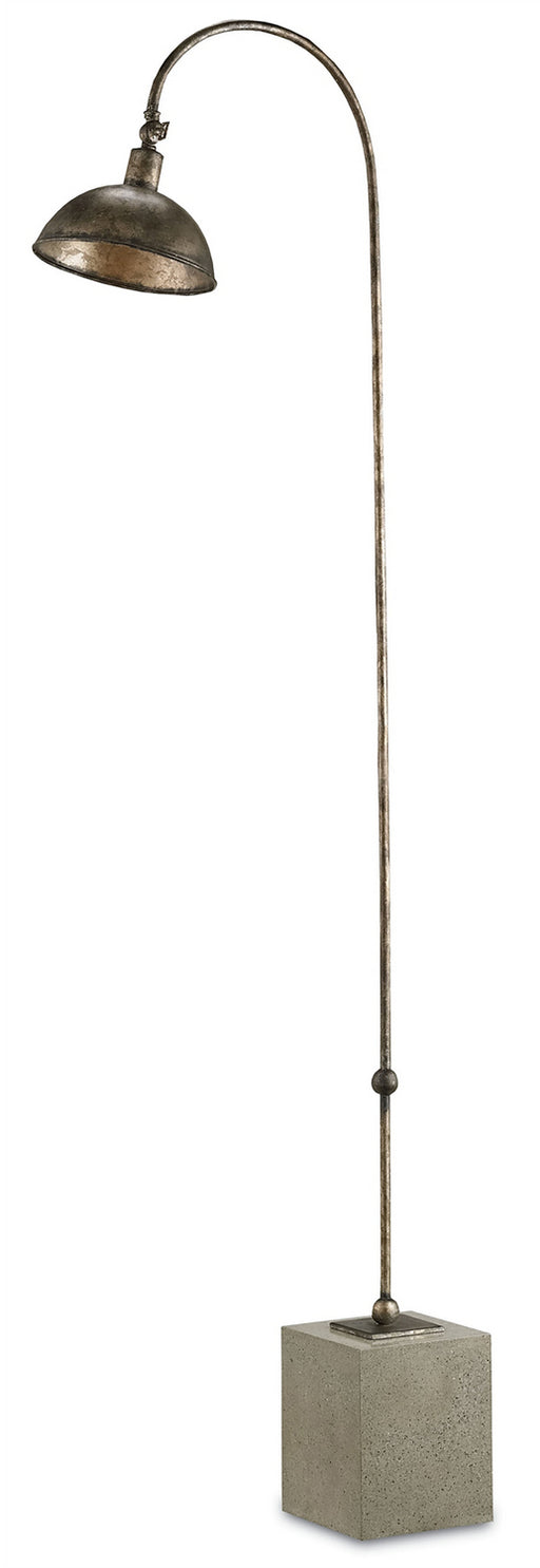 Currey and Company - 8062 - One Light Floor Lamp - Finstock - Pyrite Bronze/Polished Concrete