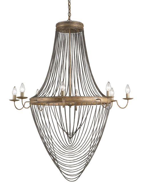 Currey and Company - 9412 - Eight Light Chandelier - Lucien - French Gold Leaf/Iron