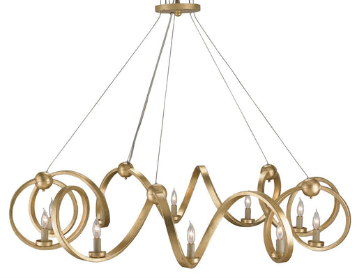 Currey and Company - 9490 - Ten Light Chandelier - Ringmaster - Dutch Gold Leaf