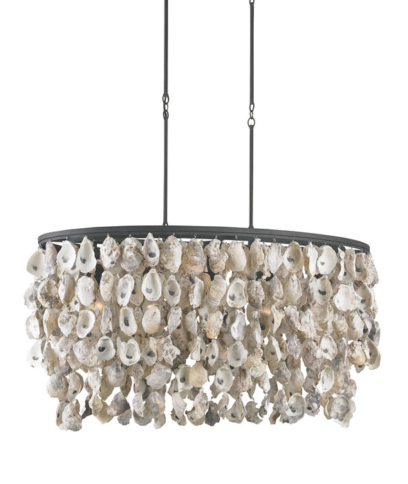 Currey and Company - 9492 - Five Light Chandelier - Stillwater - Natural/Blacksmith