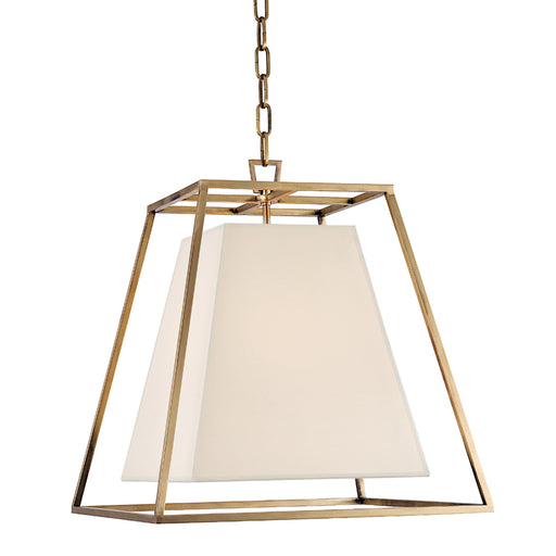 Hudson Valley - 6917-AGB-WS - Four Light Pendant - Kyle - Aged Brass