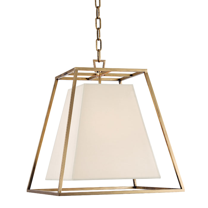 Hudson Valley - 6917-AGB-WS - Four Light Pendant - Kyle - Aged Brass