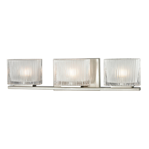 Elk Lighting - 11632/3 - Three Light Vanity - Chiseled Glass - Brushed Nickel