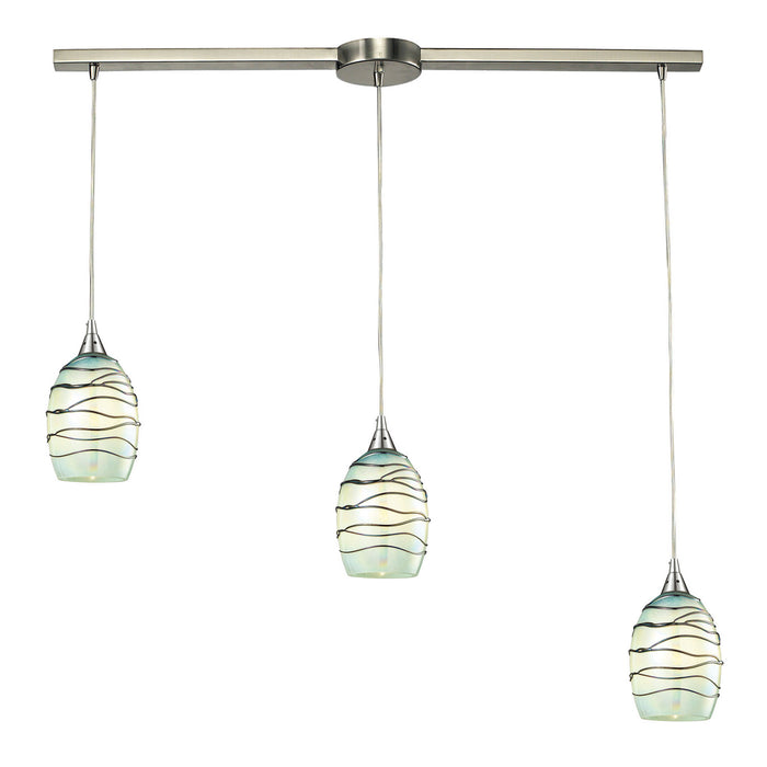 Elk Lighting - 31348/3L-MN - Three Light Pendant - Vines - Satin Nickel