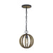 Generation Lighting - P1302WOW/AF - One Light Pendant - Allier - Weathered Oak Wood / Antique Forged Iron
