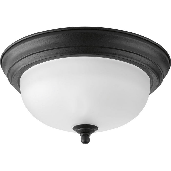 Progress Lighting - P3924-80 - One Light Close-to-Ceiling - Alabaster Glass - Forged Black