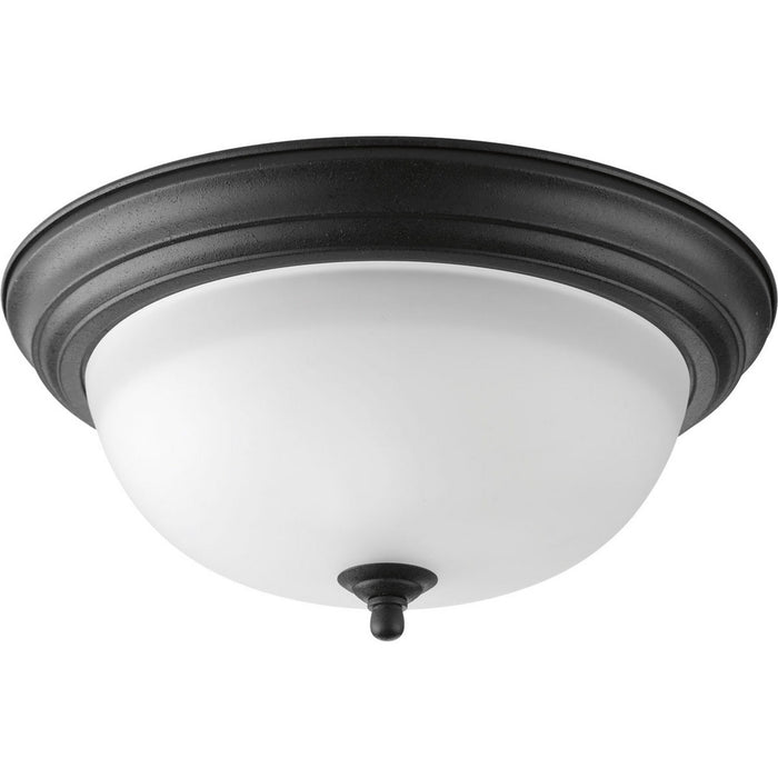 Progress Lighting - P3925-80 - Two Light Close-to-Ceiling - Alabaster Glass - Forged Black