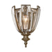 Uttermost - 22494 - One Light Wall Sconce - Vicentina - Burnished Silver Champagne Leaf w/Beveled Crystal