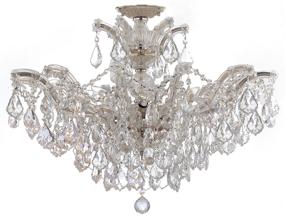 Crystorama - 4439-CH-CL-SAQ_CEILING - Six Light Ceiling Mount - Maria Theresa - Polished Chrome