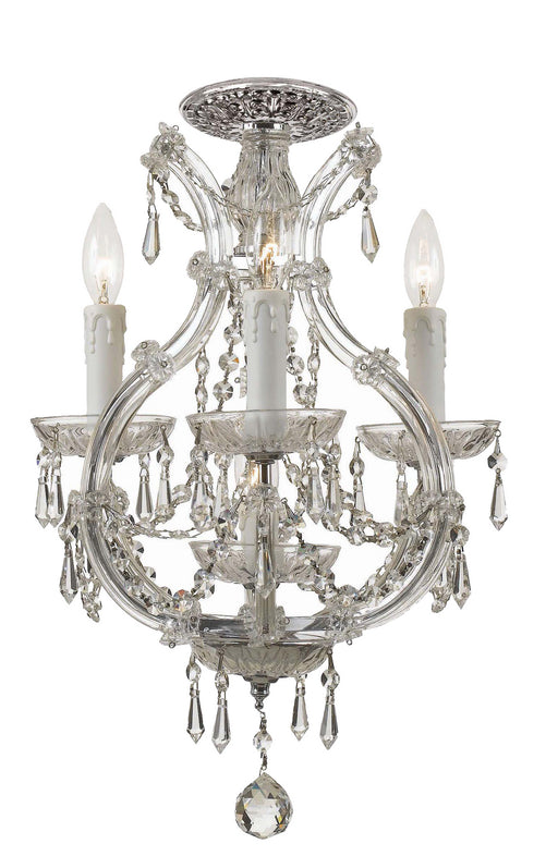 Crystorama - 4473-CH-CL-SAQ_CEILING - Four Light Ceiling Mount - Maria Theresa - Polished Chrome