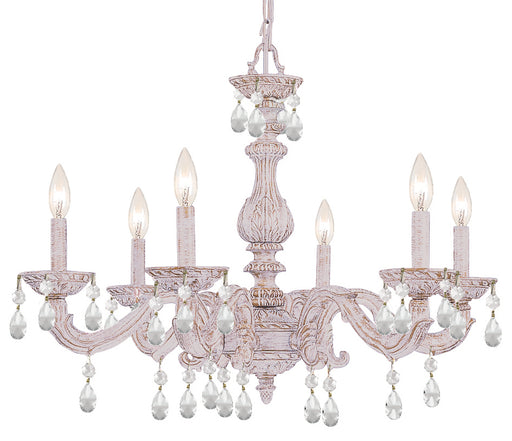 Crystorama - 5036-AW-CL-S - Six Light Chandelier - Paris Market - Antique White