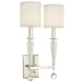 Crystorama - 8102-PN - Two Light Wall Mount - Paxton - Polished Nickel