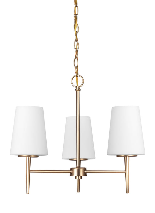 Generation Lighting - 3140403-848 - Three Light Chandelier - Driscoll - Satin Bronze