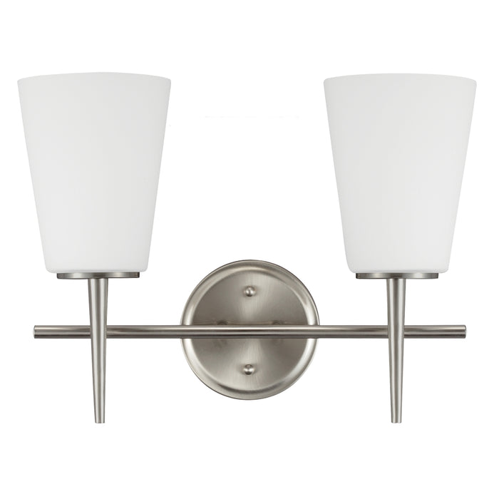 Generation Lighting - 4440402-962 - Two Light Wall / Bath - Driscoll - Brushed Nickel