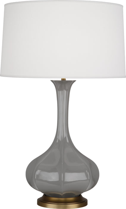 Robert Abbey - ST994 - One Light Table Lamp - Pike - Smoky Taupe Glazed Ceramic w/ Aged Brass