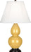 Robert Abbey - SU11 - One Light Accent Lamp - Small Double Gourd - Sunset Yellow Glazed Ceramic w/ Deep Patina Bronzeed