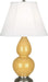 Robert Abbey - SU12 - One Light Accent Lamp - Small Double Gourd - Sunset Yellow Glazed Ceramic w/ Antique Silvered
