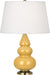 Robert Abbey - SU30X - One Light Accent Lamp - Small Triple Gourd - Sunset Yellow Glazed Ceramic w/ Antique Brassed
