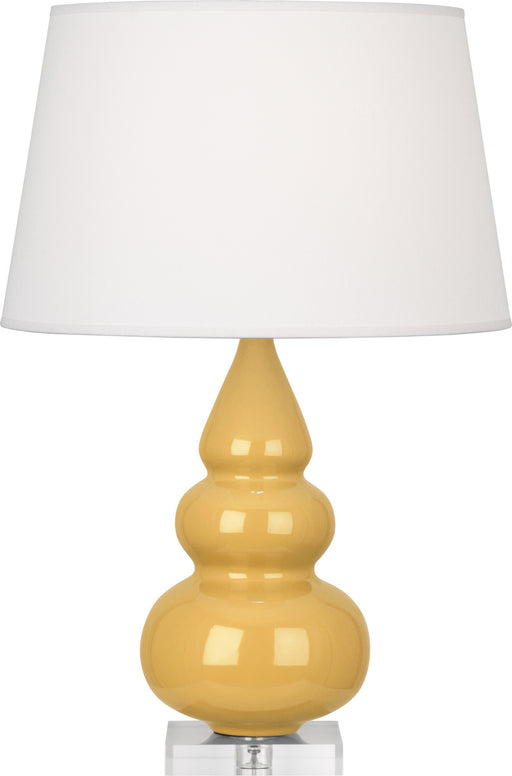 Robert Abbey - SU33X - One Light Accent Lamp - Small Triple Gourd - Sunset Yellow Glazed Ceramic w/ Lucite Base