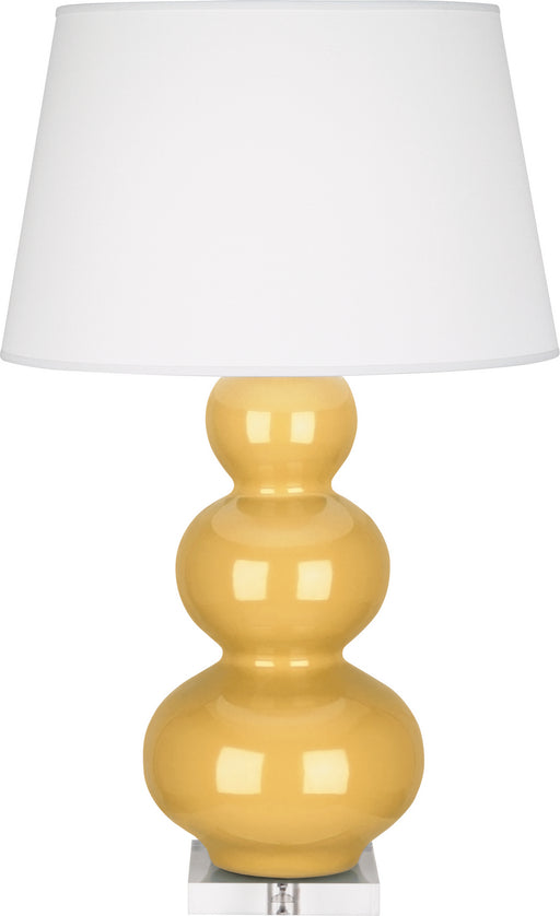 Robert Abbey - SU43X - One Light Table Lamp - Triple Gourd - Sunset Yellow Glazed Ceramic w/ Lucite Base