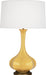 Robert Abbey - SU994 - One Light Table Lamp - Pike - Sunset Yellow Glazed Ceramic w/ Aged Brass