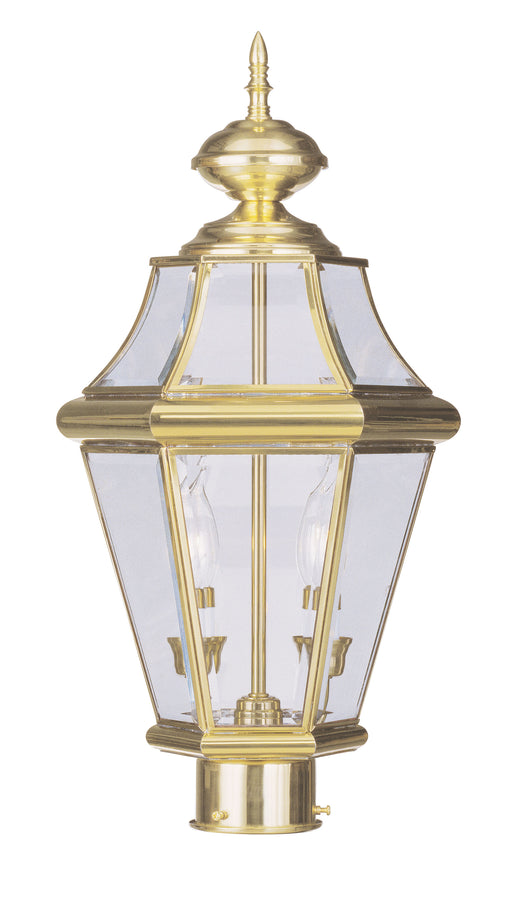 Livex Lighting - 2264-02 - Two Light Outdoor Post Lantern - Georgetown - Polished Brass