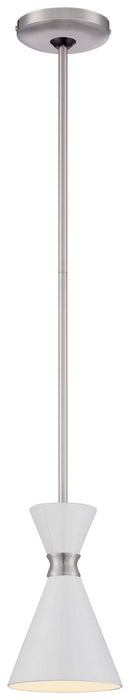George Kovacs - P1821-44F - One Light Mini Pendant - Conic - Glitter Gloss White