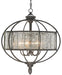 Currey and Company - 9330 - Six Light Chandelier - Florence - Bronze Gold/Raj Mirror