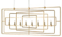 Currey and Company - 9542 - Eight Light Chandelier - Metro - Gold Leaf