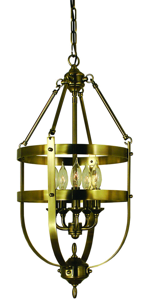 Framburg - 1016 AB - Five Light Chandelier - Hannover - Antique Brass
