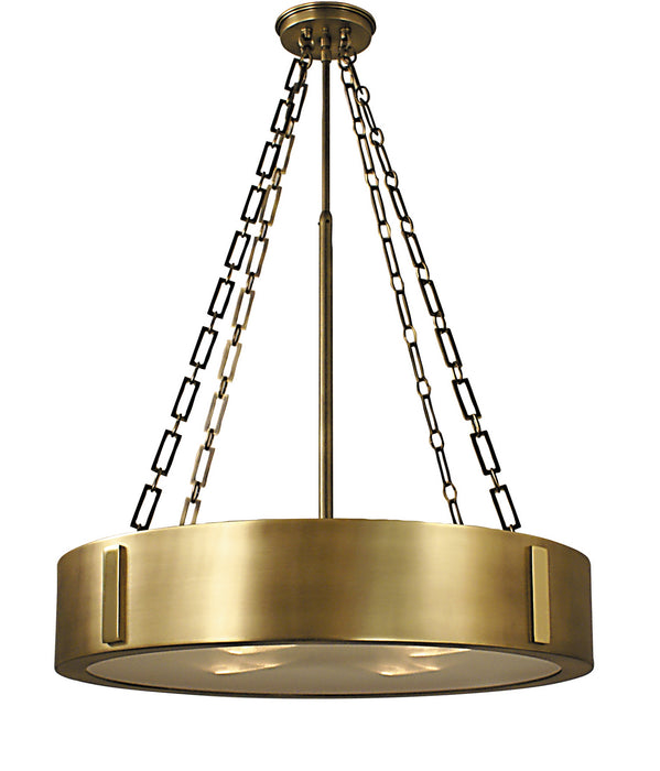 Framburg - 2414 HB/PB - Four Light Chandelier - Oracle - Harvest Bronze with Polished Brass Accents