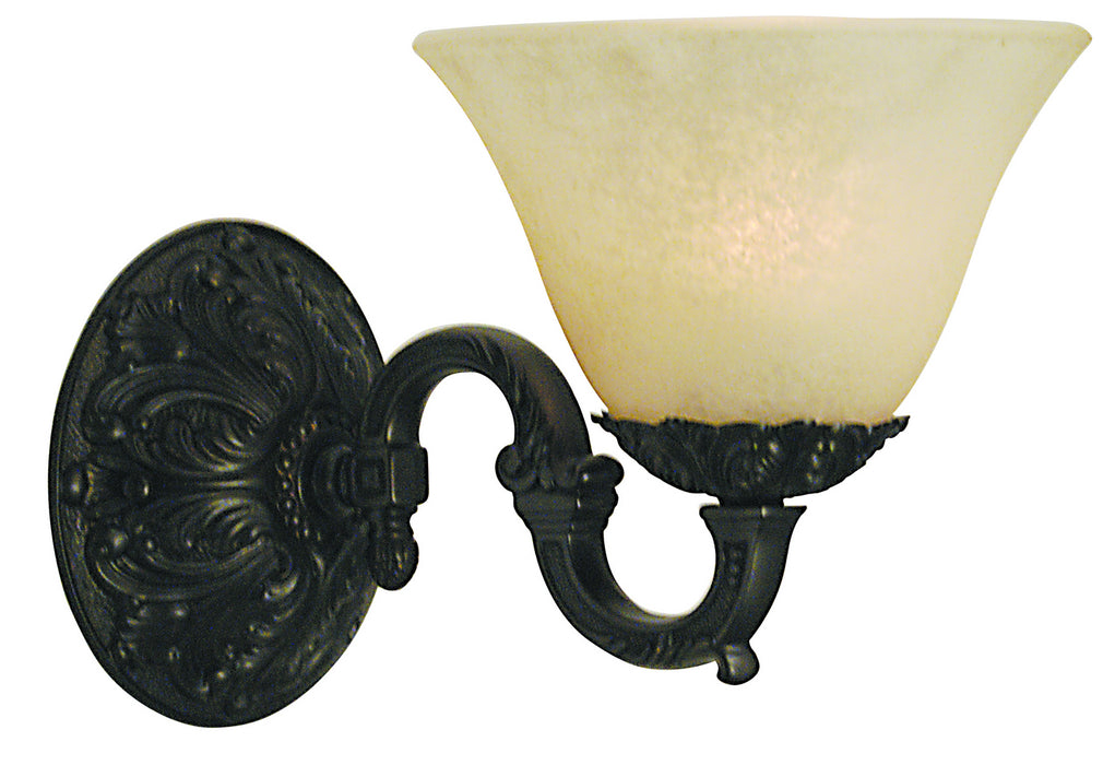 Framburg - 7881 MB/CM - One Light Wall Sconce - Napoleonic - Mahogany Bronze with Champagne Marble Glass