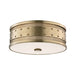 Hudson Valley - 2206-AGB - Three Light Flush Mount - Gaines - Aged Brass