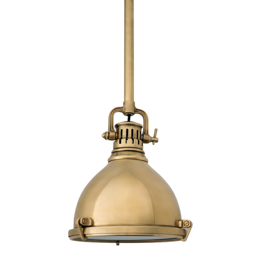 Hudson Valley - 2210-AGB - One Light Pendant - Pelham - Aged Brass