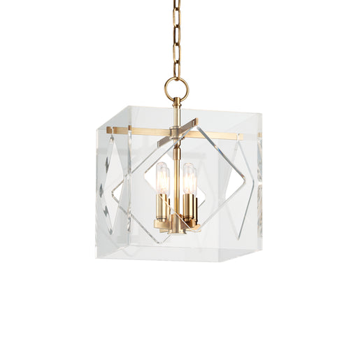 Hudson Valley - 5912-AGB - Four Light Pendant - Travis - Aged Brass