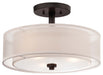 Minka-Lavery - 4107-172 - Three Light Semi Flush Mount - Parsons Studio - Smoked Iron