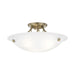 Livex Lighting - 4273-01 - Three Light Ceiling Mount - Oasis - Antique Brass