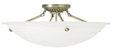 Livex Lighting - 4275-01 - Four Light Ceiling Mount - Oasis - Antique Brass
