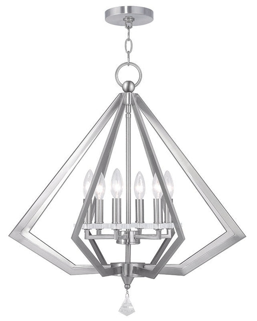 Livex Lighting - 50666-91 - Six Light Chandelier - Diamond - Brushed Nickel