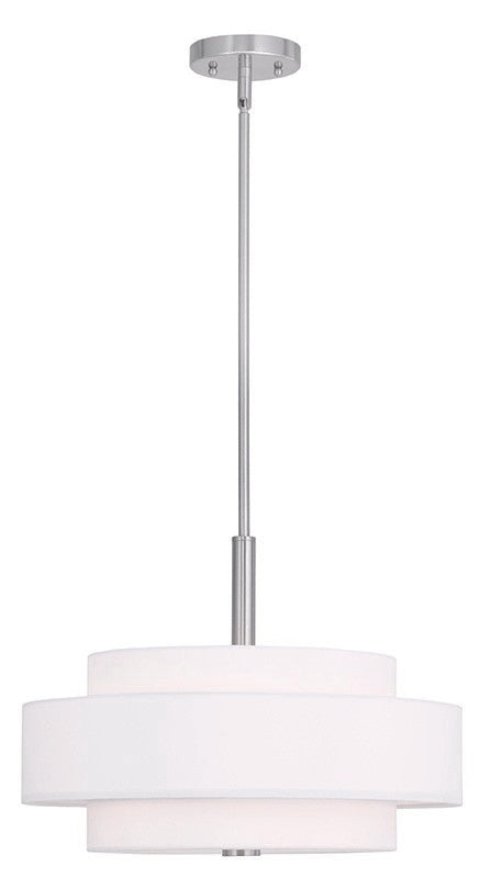 Livex Lighting - 50874-91 - Four Light Pendant - Meridian - Brushed Nickel