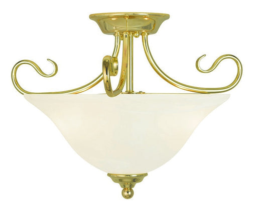 Livex Lighting - 6121-02 - Two Light Ceiling Mount - Coronado - Polished Brass