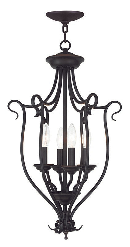 Livex Lighting - 6137-07 - Four Light Foyer Chandelier - Coronado - Bronze