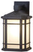 DVI Lighting - DVP142010BK-SSD - One Light Outdoor Wall Sconce - Cardiff Outdoor - Black with Sandblasted Seedy Glass