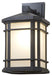 DVI Lighting - DVP142020BK-SSD - One Light Outdoor Wall Sconce - Cardiff Outdoor - Black with Sandblasted Seedy Glass