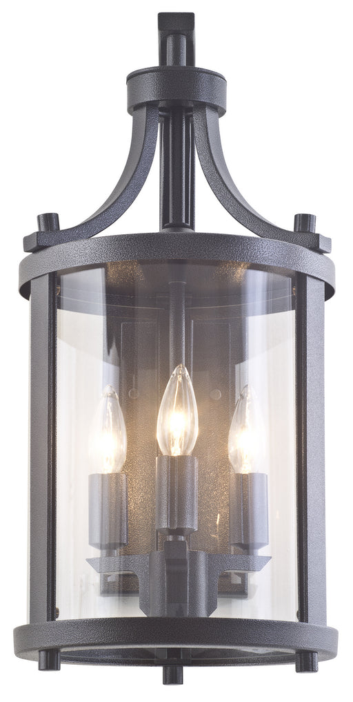 DVI Lighting - DVP4471HB-CL - Three Light Outdoor Wall Sconce - Niagara Outdoor - Hammered Black with Clear Glass