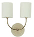 House of Troy - GS775-2-ABOT - Two Light Wall Lamp - Scatchard - Oatmeal and Antique Brass