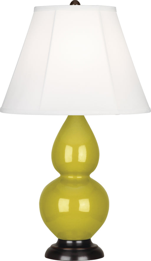 Robert Abbey - CI11 - One Light Accent Lamp - Small Double Gourd - Citron Glazed Ceramic w/ Deep Patina Bronzeed Accent