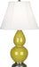 Robert Abbey - CI12 - One Light Accent Lamp - Small Double Gourd - Citron Glazed Ceramic w/ Antique Silvered