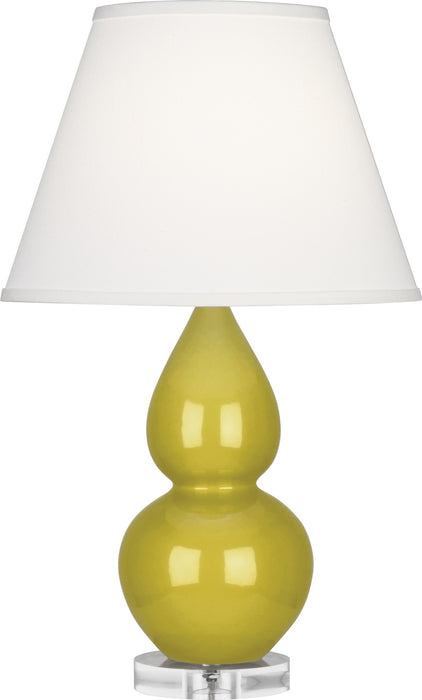 Robert Abbey - CI13X - One Light Accent Lamp - Small Double Gourd - Citron Glazed Ceramic w/ Lucite Base