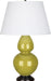 Robert Abbey - CI21X - One Light Table Lamp - Double Gourd - Citron Glazed Ceramic w/ Deep Patina Bronzeed